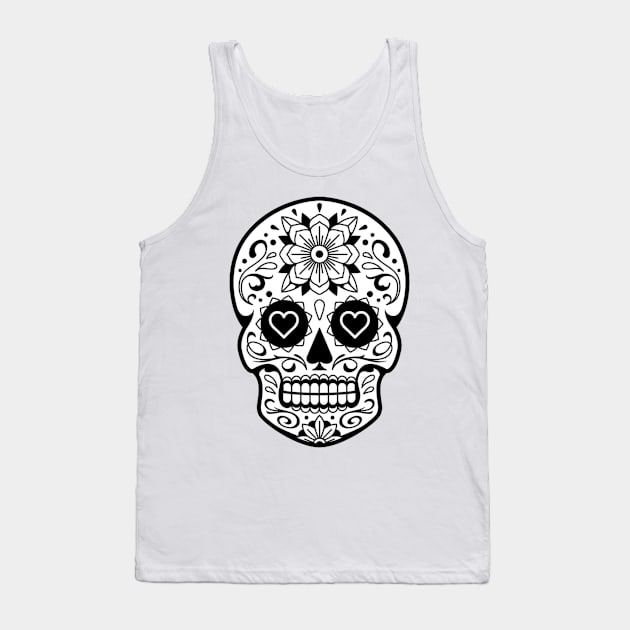 Mexican Skull with Patterns Tank Top by TheSkullArmy